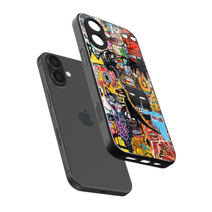 Sketch Book sleek iphone 17 cover with tempered glass back and TPU edges