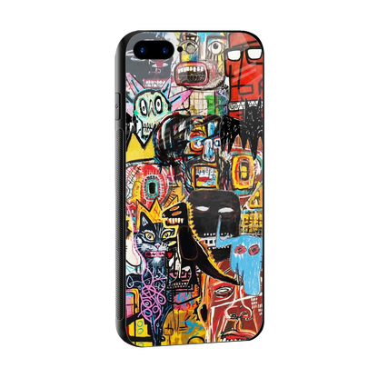 Sketch Book sleek iphone 8 plus cover with tempered glass back and TPU edges