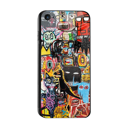 Sketch Book sleek iphone 7 cover with tempered glass back and TPU edges