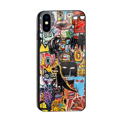 Sketch Book sleek iphone xs cover with tempered glass back and TPU edges