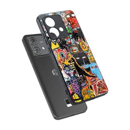 Sketch Book sleek motorola edge 40 neo 5g cover with tempered glass back and TPU edges