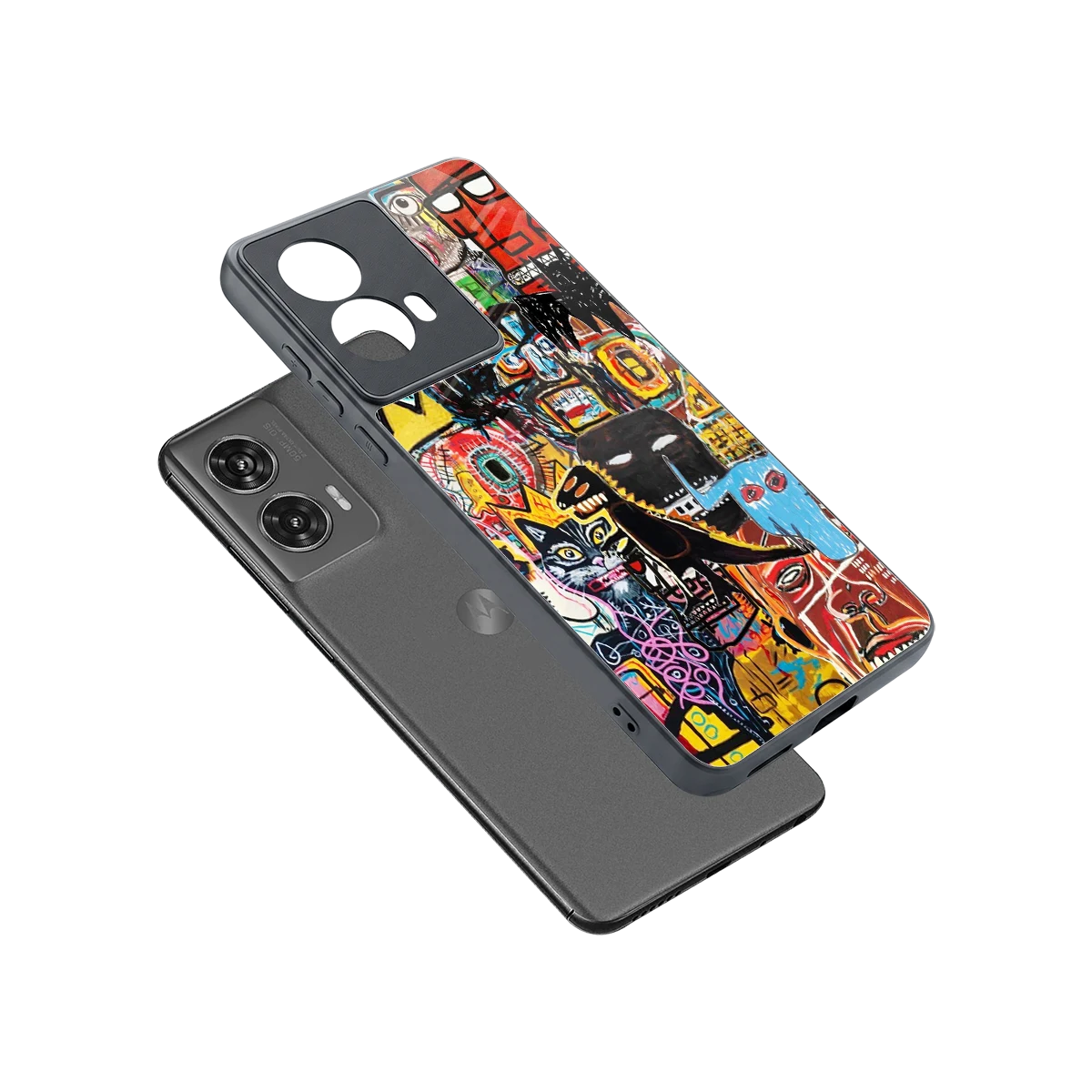 Sketch Book sleek motorola edge 50 fusion cover with tempered glass back and TPU edges