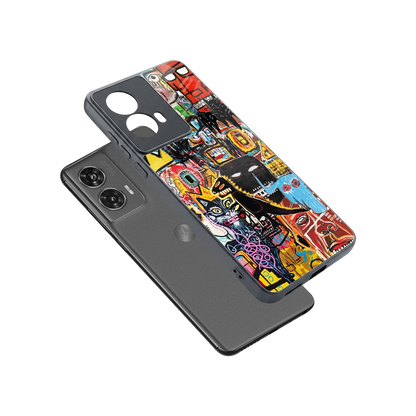 Sketch Book sleek motorola edge 50 fusion cover with tempered glass back and TPU edges