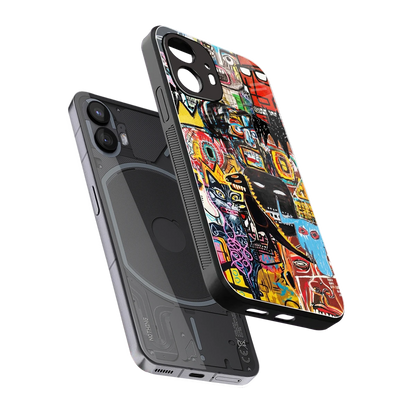 Sketch Book sleek nothing phone 2 cover with tempered glass back and TPU edges