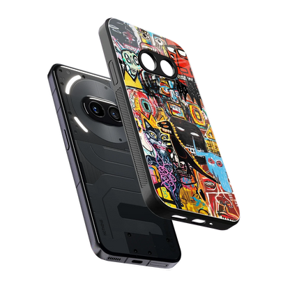 Sketch Book sleek nothing phone 2a plus cover with tempered glass back and TPU edges