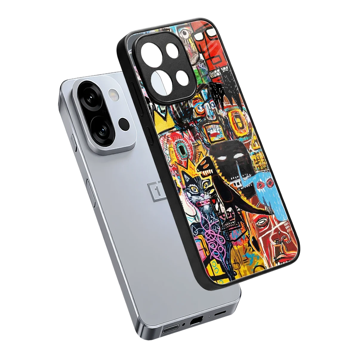 Sketch Book sleek oneplus 13s cover with tempered glass back and TPU edges