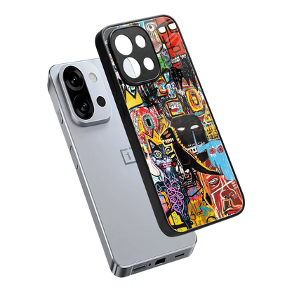 Sketch Book sleek oneplus 13s cover with tempered glass back and TPU edges