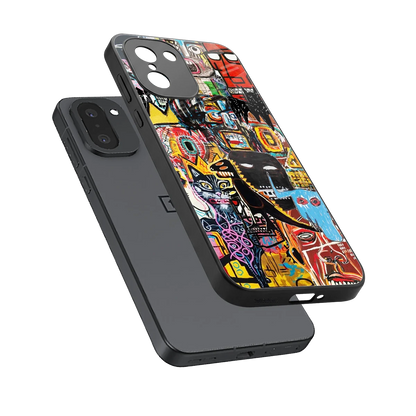 Sketch Book sleek oneplus 15r cover with tempered glass back and TPU edges
