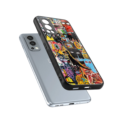 Sketch Book sleek oneplus nord 2 cover with tempered glass back and TPU edges