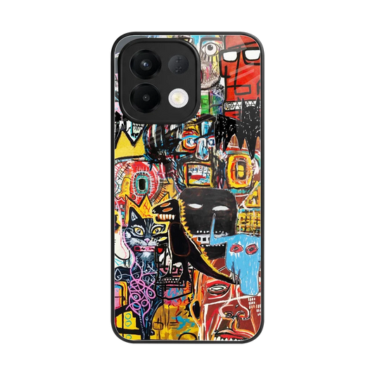Sketch Book back phone cover | glass case for oppo k13 5g
