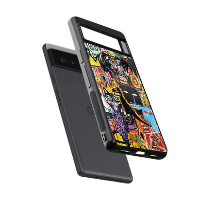 Sketch Book sleek google pixel 6a cover with tempered glass back and TPU edges