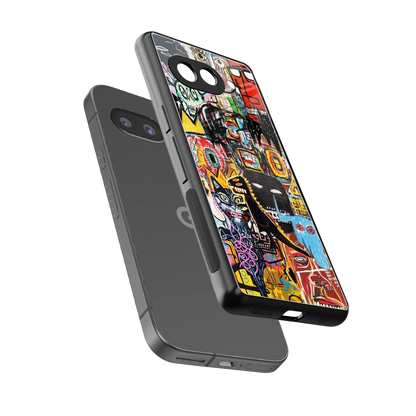 Sketch Book sleek google pixel 10a cover with tempered glass back and TPU edges