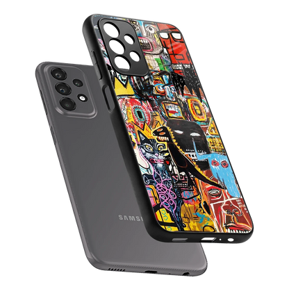 Sketch Book sleek samsung galaxy a23 cover with tempered glass back and TPU edges