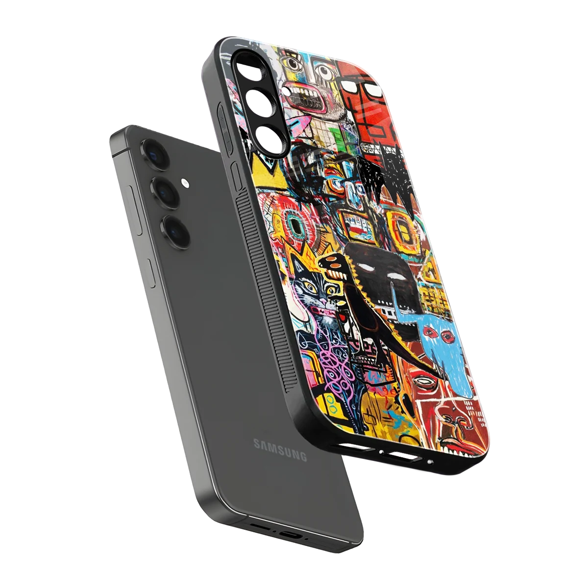 Sketch Book sleek samsung galaxy a14 5g cover with tempered glass back and TPU edges