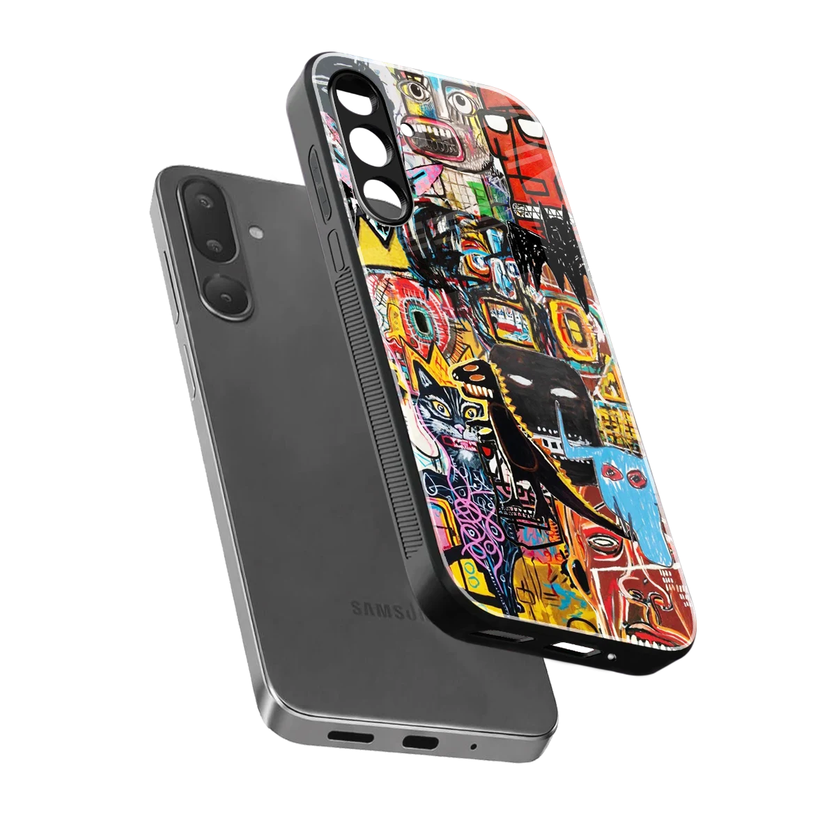 Sketch Book sleek samsung galaxy m36 5g cover with tempered glass back and TPU edges