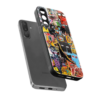 Sketch Book sleek samsung galaxy m36 5g cover with tempered glass back and TPU edges