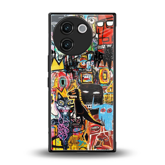 Sketch Book back phone cover | glass case for vivo v30e