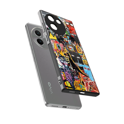 Sketch Book sleek vivo v30e cover with tempered glass back and TPU edges