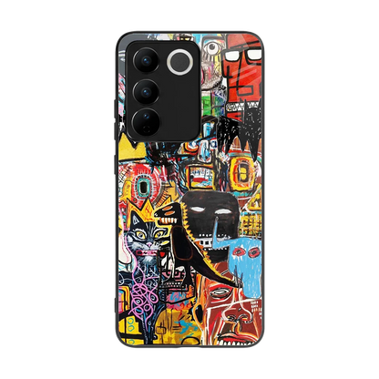 Sketch Book back phone cover | glass case for vivo v27 5g