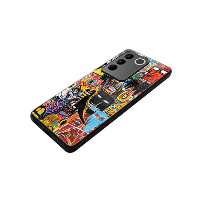 Sketch Book stylish phone case for vivo v27 5g | glossy glass and slim fit