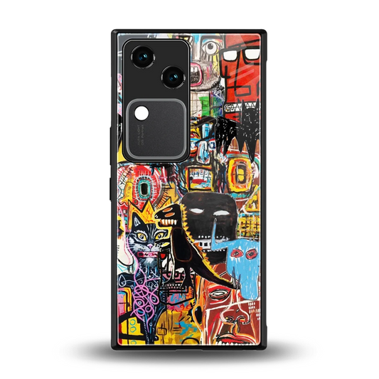 Sketch Book back phone cover | glass case for vivo v30