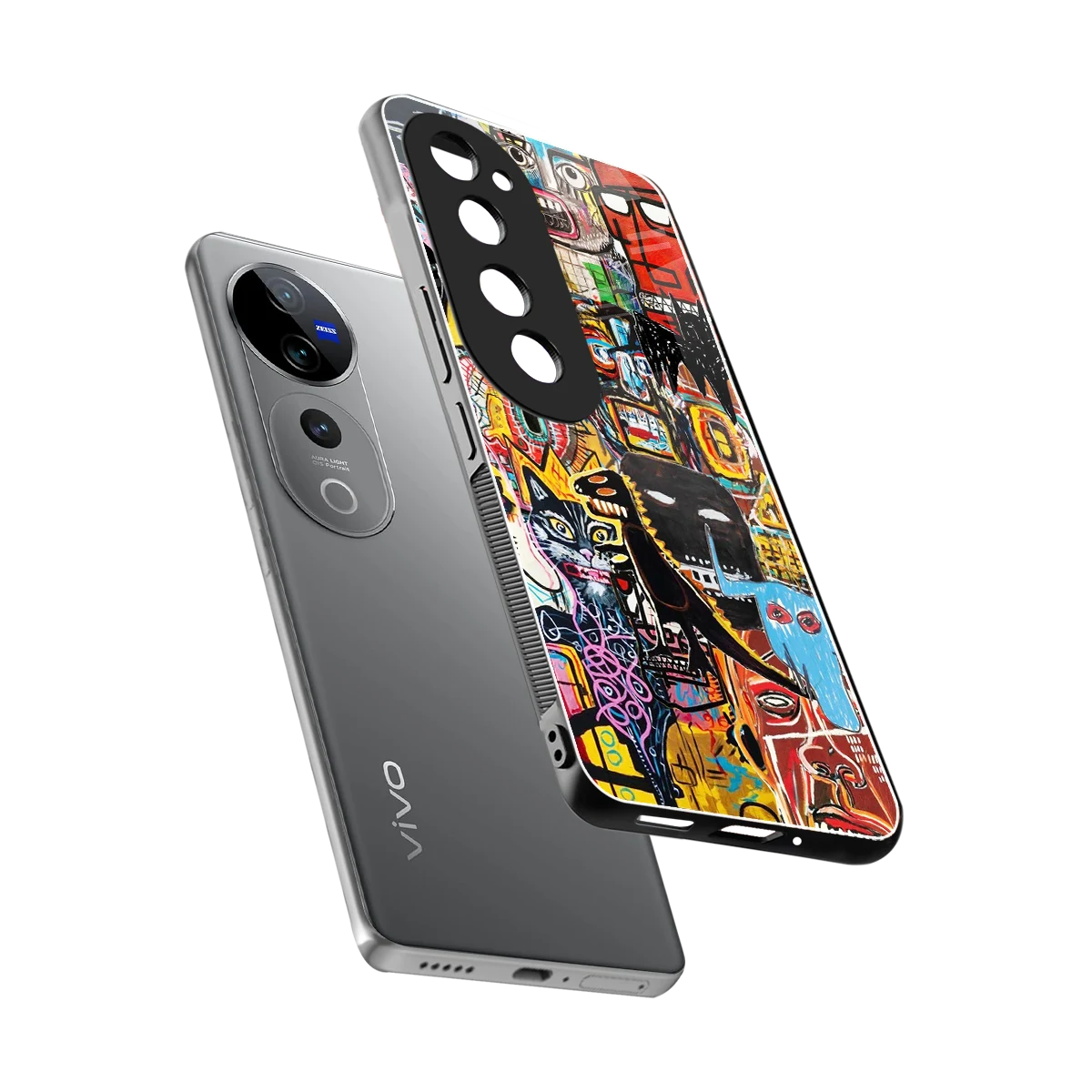 Sketch Book sleek vivo v40 pro cover with tempered glass back and TPU edges