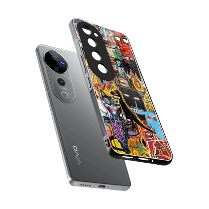 Sketch Book sleek vivo v40 pro cover with tempered glass back and TPU edges