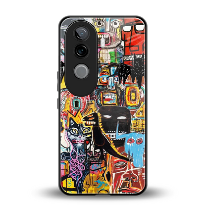 Sketch Book back phone cover | glass case for vivo v40e