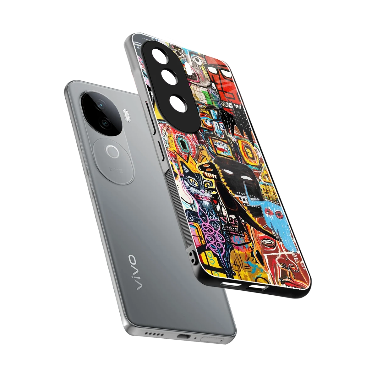 Sketch Book sleek vivo v40e cover with tempered glass back and TPU edges