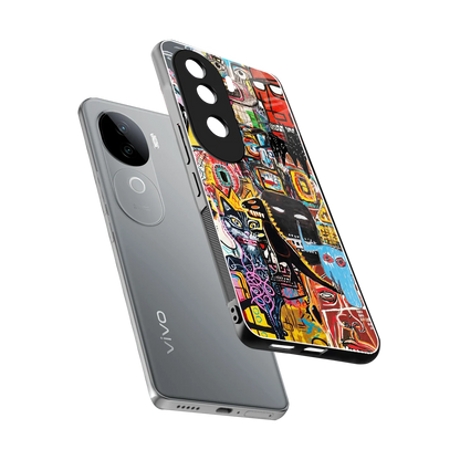 Sketch Book sleek vivo v40e cover with tempered glass back and TPU edges