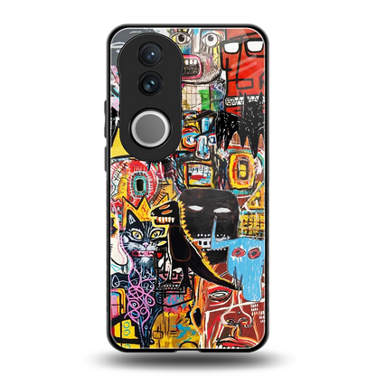 Sketch Book back phone cover | glass case for vivo v50