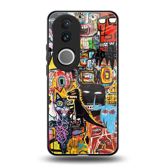 Sketch Book back phone cover | glass case for vivo v50