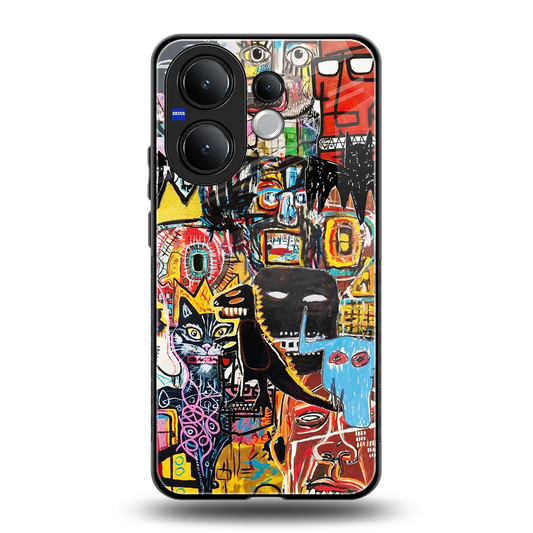 Sketch Book back phone cover | glass case for vivo v60
