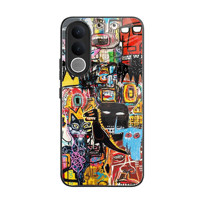 Sketch Book back phone cover | glass case for vivo v70 fe