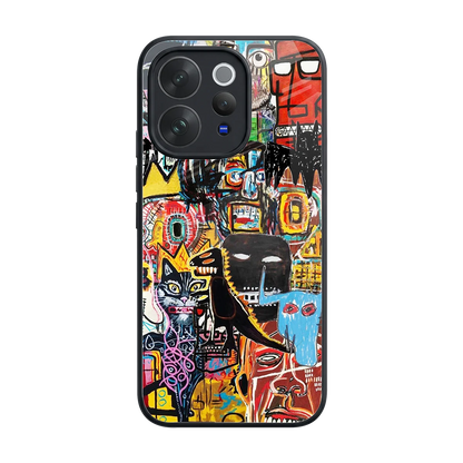 Sketch Book back phone cover | glass case for vivo v70 elite