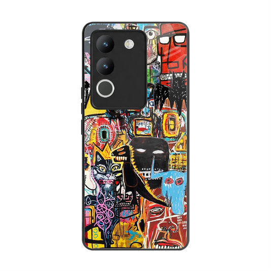Sketch Book back phone cover | glass case for vivo y200 5g