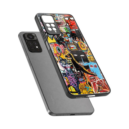 Sketch Book sleek redmi note 11 pro cover with tempered glass back and TPU edges