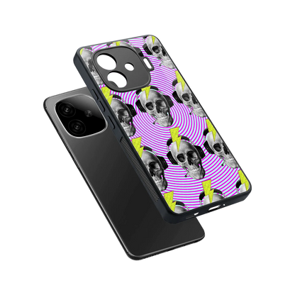 Skull Trip sleek iqoo neo 10r 5g cover with tempered glass back and TPU edges