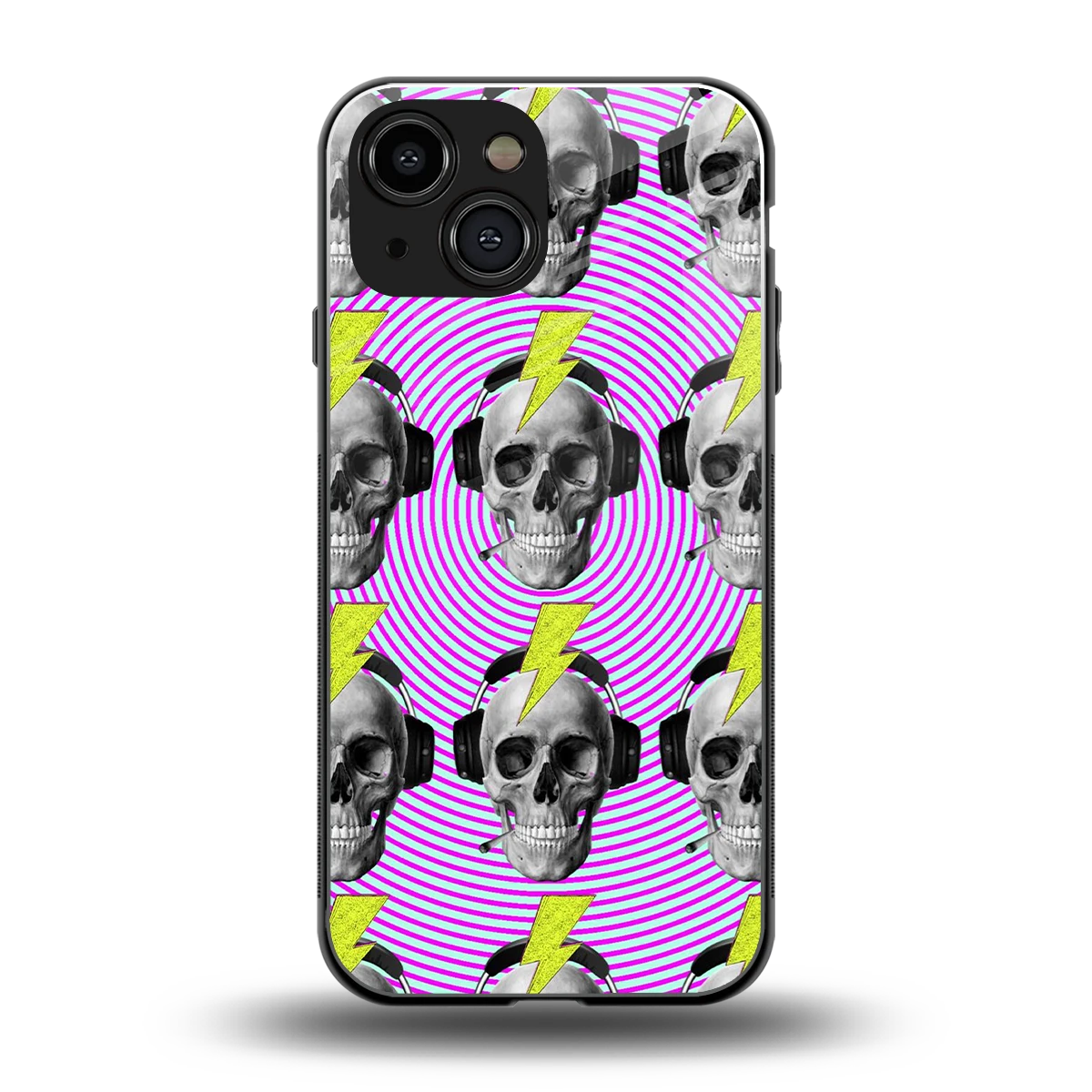 Skull Trip back phone cover | glass case for iphone 13 mini