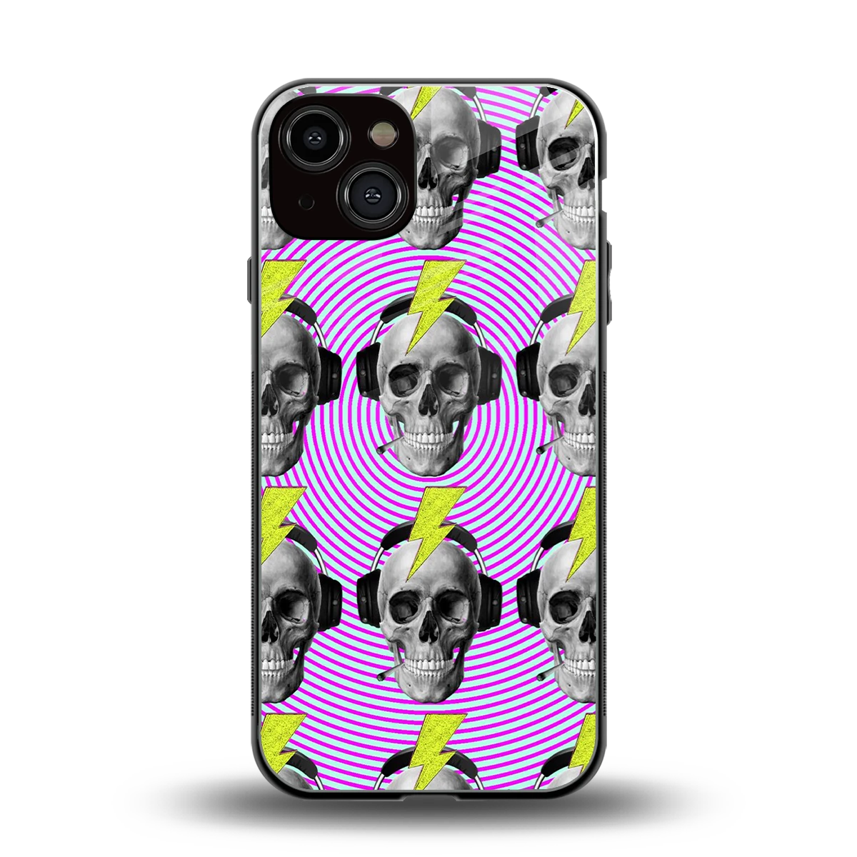 Skull Trip back phone cover | glass case for iphone 14