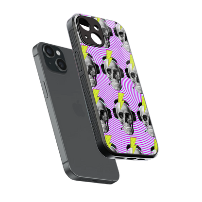Skull Trip sleek iphone 13 cover with tempered glass back and TPU edges