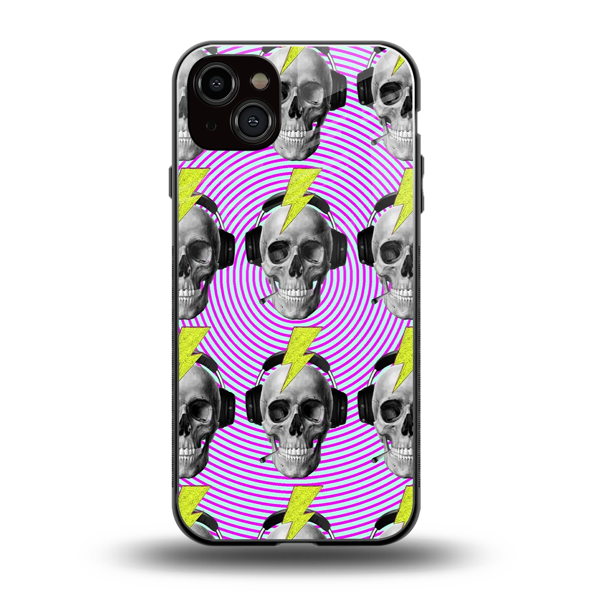 Skull Trip back phone cover | glass case for iphone 14 plus