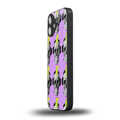 Skull Trip iphone 16 plus mobile cover | shockproof glass phone case