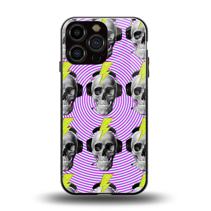 Skull Trip back phone cover | glass case for iphone 16 pro max