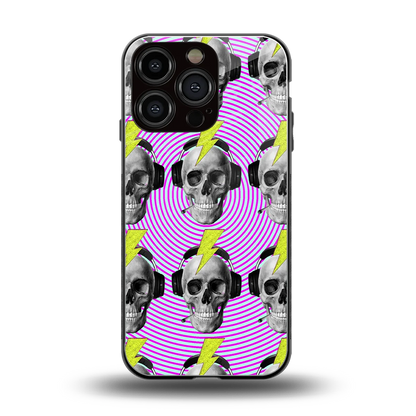 Skull Trip back phone cover | glass case for iphone 16 pro