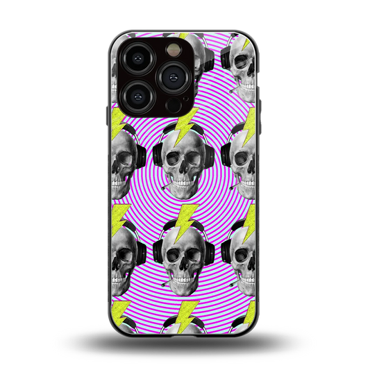 Skull Trip back phone cover | glass case for iphone 16 pro