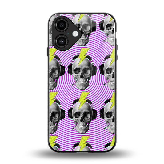Skull Trip back phone cover | glass case for iphone 16