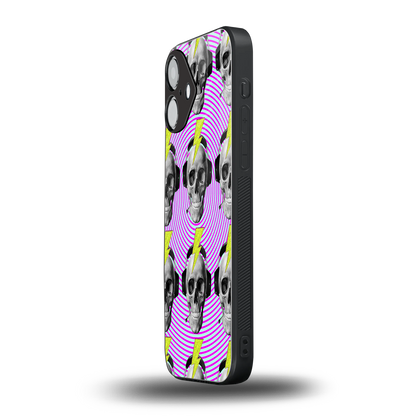 Skull Trip iPhone 16 mobile cover | shockproof glass phone case
