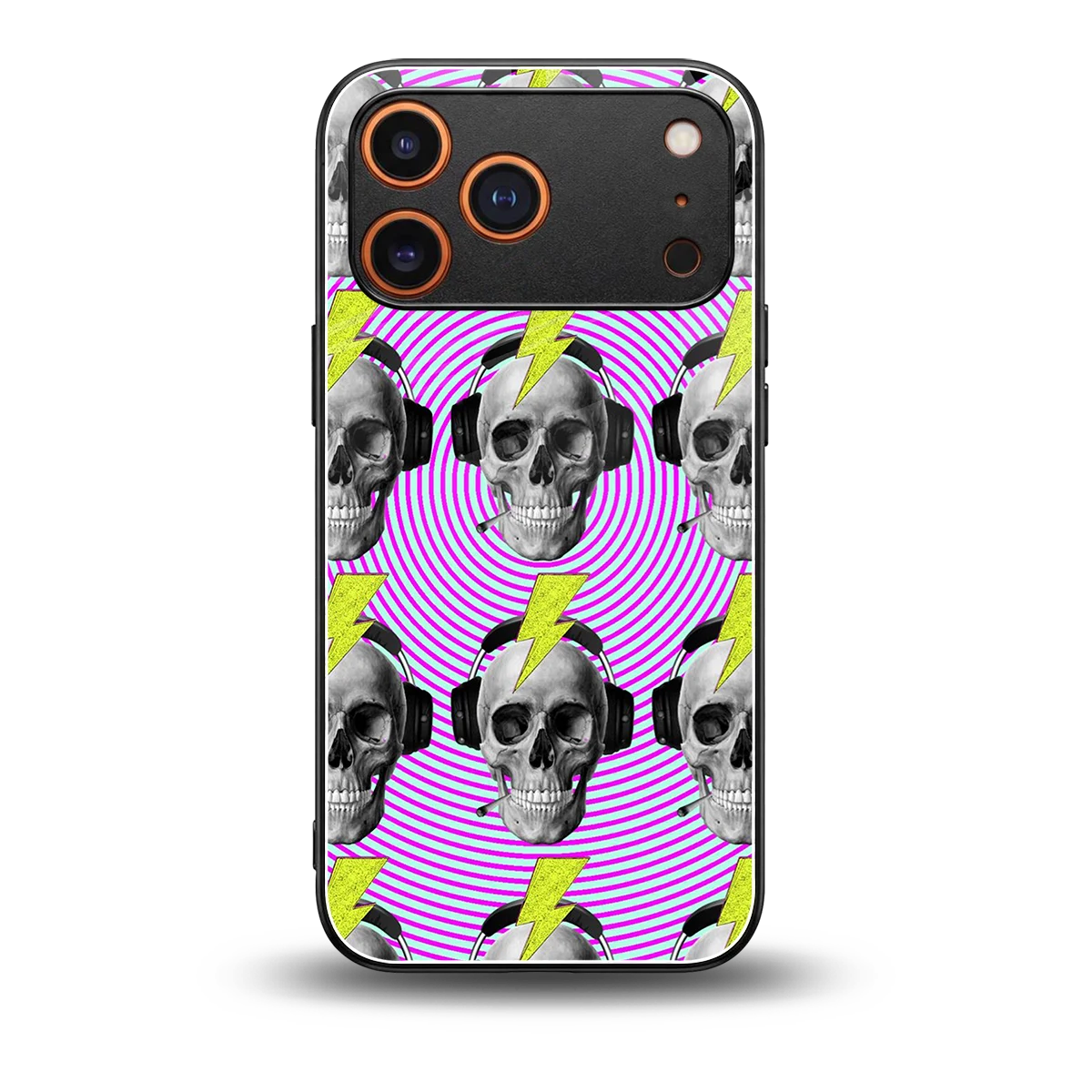 Skull Trip back phone cover | glass case for iphone 17 pro