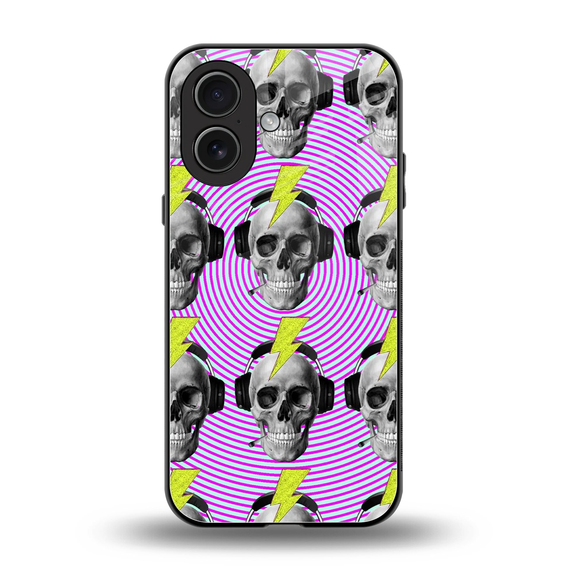 Skull Trip back phone cover | glass case for iphone 17